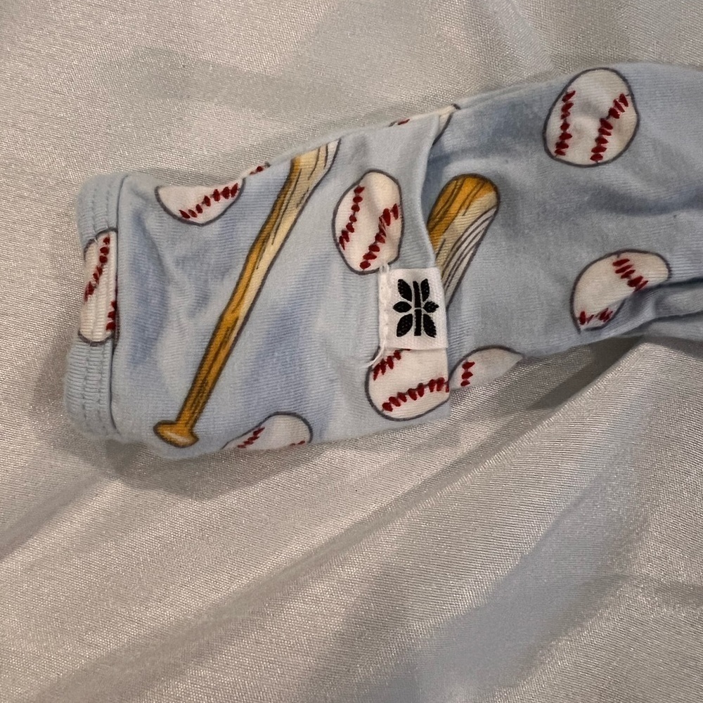 SWEET BAMBOO Baseball Print Kids One Piece SIZE NB - Picture 7 of 7